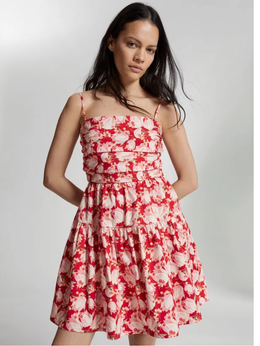 & Other Stories Babydoll Pleated Bodice Dress